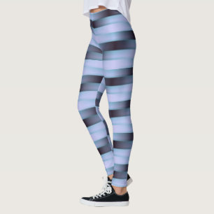 Schwarzes blaues und violettes Webmuster Leggings