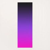 Schwarzes blaues Violett und Hot Pink Ombre Yogamatte (Rückseite)
