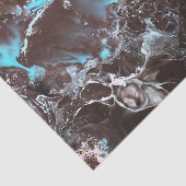 Schwarzes blaues Weiß gemarmortes Farbenmuster Seidenpapier (Ausschnitt)