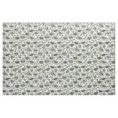 Schwarzes Blume Muster Stoff (Yard (91,4 cm))