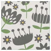 Schwarzes Blume Muster Stoff (Nahaufnahme)