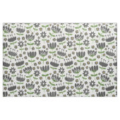 Schwarzes Blume Muster Stoff (Fat Quarter (45,7 x 55,9 cm))