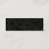 Schwarzes Blumen - dünn Mini Visitenkarte (Rückseite)
