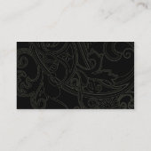Schwarzes Blumen - Geschäft Visitenkarte (Rückseite)