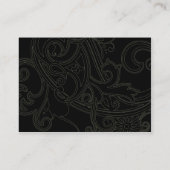 Schwarzes Blumen - mollig Visitenkarte (Rückseite)