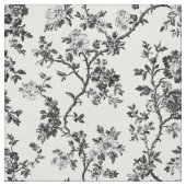 Schwarzes Blumen-Zweig-Toile-Muster Stoff (Muster)