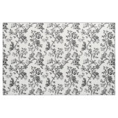 Schwarzes Blumen-Zweig-Toile-Muster Stoff (Fat Quarter (45,7 x 55,9 cm))