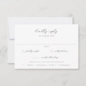 Schwarzes Blumengericht RSVP Karte (Vorderseite)