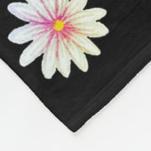 Schwarzes Blumenmuster Fleecedecke (Ecke)
