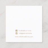 Schwarzes Blumenohrschmuckdisplay Quadratische Visitenkarte (Rückseite)