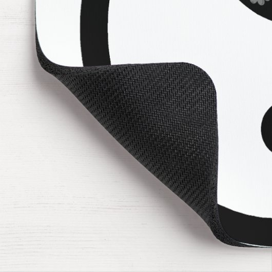 Schwarzes BlumenYin Yang Mousepad (Ecke)