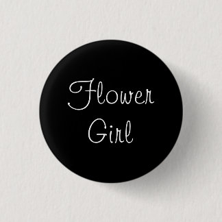 Schwarzes Blütenmädchen-Button Button