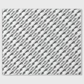 Schwarzes BMW Geschenkpapier (Flach)