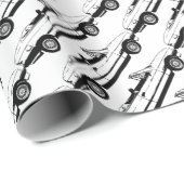 Schwarzes BMW Geschenkpapier (Rolleneckpunkt)