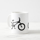 schwarzes bmx Fahrrad Kaffeetasse (Vorderseite Links)