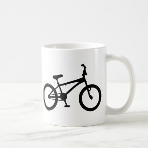 schwarzes bmx Fahrrad Kaffeetasse