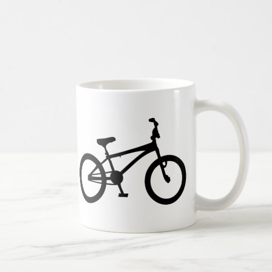 schwarzes bmx Fahrrad Kaffeetasse (Rechts)
