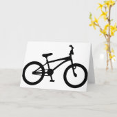schwarzes Bmx-Fahrrad Karte (Gelbe Blume)
