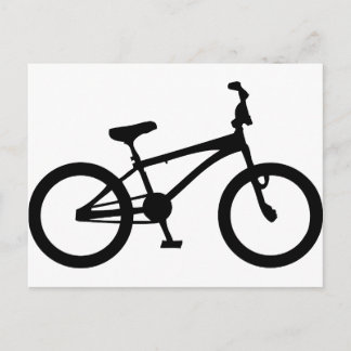 schwarzes Bmx-Fahrrad Postkarte