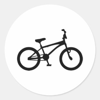 schwarzes Bmx-Fahrrad Runder Aufkleber