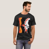 schwarzes bmx Spritzen T-Shirt (Vorne ganz)