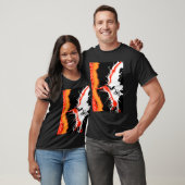 schwarzes bmx Spritzen T-Shirt (Unisex)