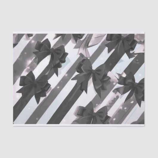 Schwarzes Bogen-2-Gewebe Seidenpapier (Vorderseite)