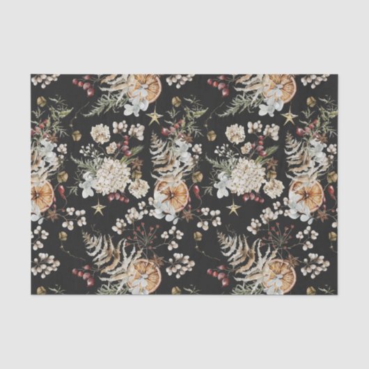 Schwarzes Boho Seidenpapier (Vorderseite)