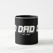 Schwarzes Bold Established New Dad-Geschenk Tasse (Zentrum)
