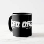 Schwarzes Bold Established New Dad-Geschenk Tasse (Vorderseite Links)