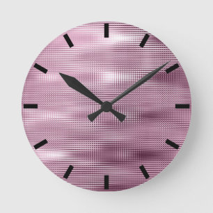 Schwarzes Bordeaux-metallisches abstraktes Lux Runde Wanduhr