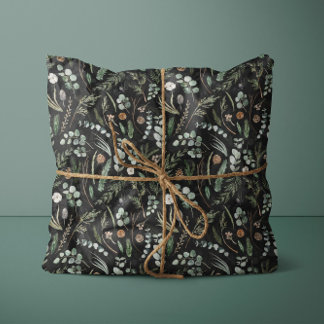 Schwarzes botanisches, elegantes, modernes Familie Seidenpapier