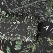 Schwarzes botanisches, elegantes, modernes Familie Seidenpapier