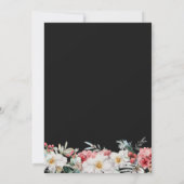 Schwarzes botanisches Party Einladung (Rückseite)