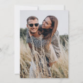 Schwarzes botanisches rustikales Foto Save the Dat Date (Rückseite)