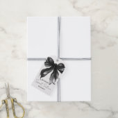 Schwarzes Bow Coquette Script Sweet 16 Danke Geschenkanhänger (Mit Garn)