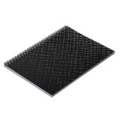 Schwarzes Box-Leder Notizblock (Linke Seite)