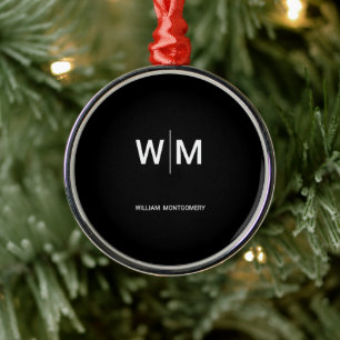 Schwarzes Branded-Logo Unternehmen Geschäftsbetr Ornament Aus Metall