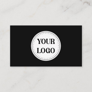 Schwarzes Branded-Logo   Unternehmensgeschäftsfirm Visitenkarte