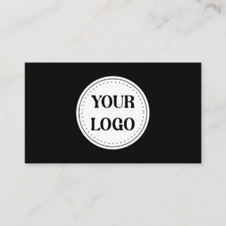Schwarzes Branded-Logo | Unternehmensgeschäftsfirm Visitenkarte