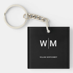 Schwarzes Branding-Logo Unternehmen Geschäftsbet Schlüsselanhänger