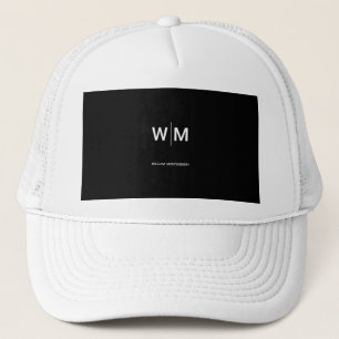 Schwarzes Branding-Logo Unternehmen Geschäftsbet Truckerkappe