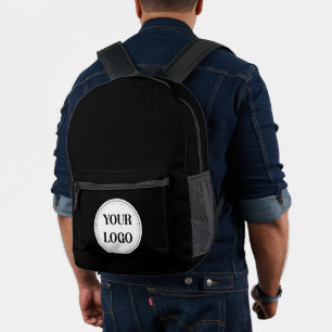 Schwarzes Branding-Logo Unternehmensgeschäftsfir Bedruckter Rucksack