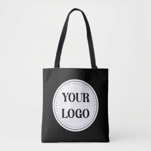 Schwarzes Branding-Logo   Unternehmensgeschäftsfir Tasche