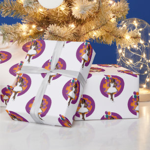 Schwarzes Brautparty Balloons & Blume Geschenkpapier