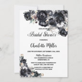 Schwarzes Brautparty Einladung (Vorderseite)