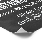 Schwarzes Brett Hochzeitsfotografie Willkommen Poster (Ecke)