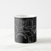 Schwarzes Brett Sketch Personalisiertes Trommel Se Kaffeetasse (Mittel)