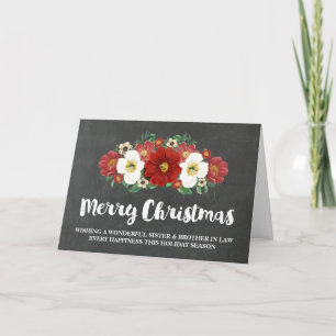 Schwarzes Brett Weihnachts Schwägerin & Schwager Feiertagskarte