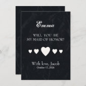 Schwarzes Brett wird meine TRAUZEUGIN sein Einladung (Vorne/Hinten)